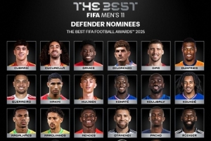 FIFA最佳阵容后卫候选：范戴克、萨利巴、阿什拉夫在列