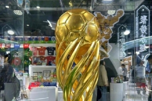 “苏超”冠军奖杯出现在进博会，成为吸引观众拍照打卡的亮点