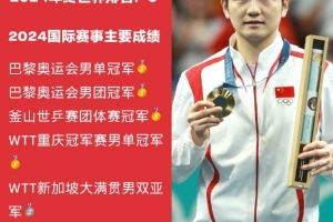 实力不详！樊振东没有WTT世界排名，去年12月退出排名时世界第6