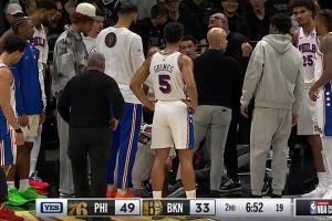 别是跟腱！！庄神落地时无对抗倒地 随后坐轮椅离场！