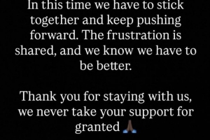 热刺3连败！中场萨尔发文致歉：我们同样感到沮丧，感谢球迷支持