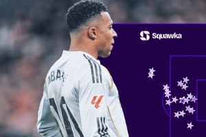 姆巴佩各项赛事打进25球是本赛季五大联赛首人，仅耗时20场