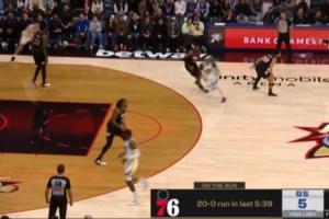 瞬间落后20+！勇士被76人轰出22-0超级攻击波 马克西风驰电掣上分