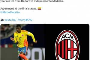 罗马诺：AC米兰接近签下20岁后卫阿里萨拉，谈判进入最后阶段