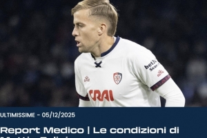 官方：卡利亚里球员费利奇左膝重伤赛季报销，意杯带伤罚失点球