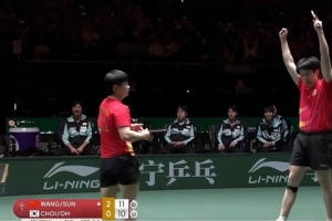混团世界杯：王楚钦/孙颖莎3-0吴晙诚/崔孝珠，国乒3-0领先韩国