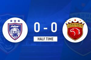 半场-加布里埃尔失单刀李圣龙染血陈威三度神扑 海港暂0-0柔佛