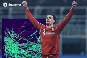 柯蒂斯·琼斯本赛季欧冠传球337次仅失误18次，成功率94.66%