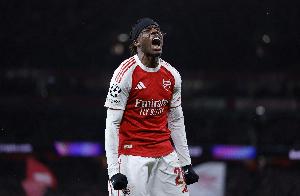 马杜埃凯阿森纳生涯前3粒进球均来自欧战，枪手队史首人