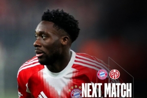 拜仁发布海报预热主场对阵美因茨，阿方索·戴维斯单人出镜