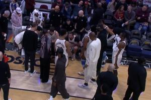 对骑士被换下库明加闹脾气 后离开板凳席10余分钟 下场被DNP