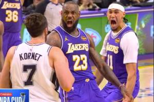 你又搁这又唱又跳！詹姆斯炸裂隔扣 海斯吼得更夸张！