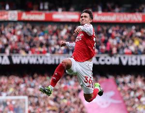 苏维门迪本场比赛运动战创造6次机会，本赛季阿森纳球员单场最多