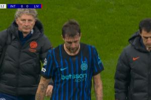 国米官方：阿切尔比右大腿股二头肌拉伤