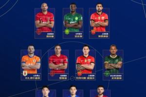 中超官方本赛季最佳阵容：法比奥、瓦科领衔，蓉城4人海港2人入选