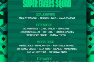 尼日利亚非洲杯大名单：奥斯梅恩领衔，伊沃比、丘库埃泽在列