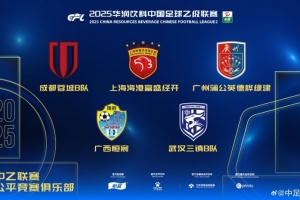 中乙联赛公平竞赛俱乐部：蓉城B队、上海海港富盛经开等5队获奖