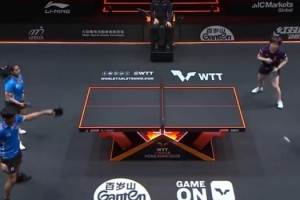 林诗栋/蒯曼3-1沙/奇塔莱，WTT总决赛混双小组赛2胜1负收官