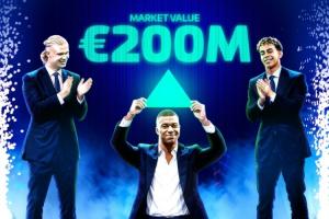 三足鼎立哈兰德、姆巴佩身价重回2亿欧，与亚马尔并列世界第1