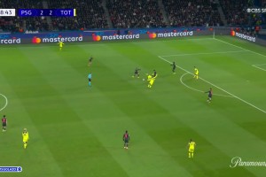 世界波双响！维蒂尼亚远射破门，巴黎2-2再次扳平热刺！