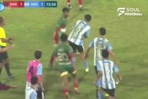 孟加拉U20和阿根廷U20在友谊赛上爆发激烈冲突